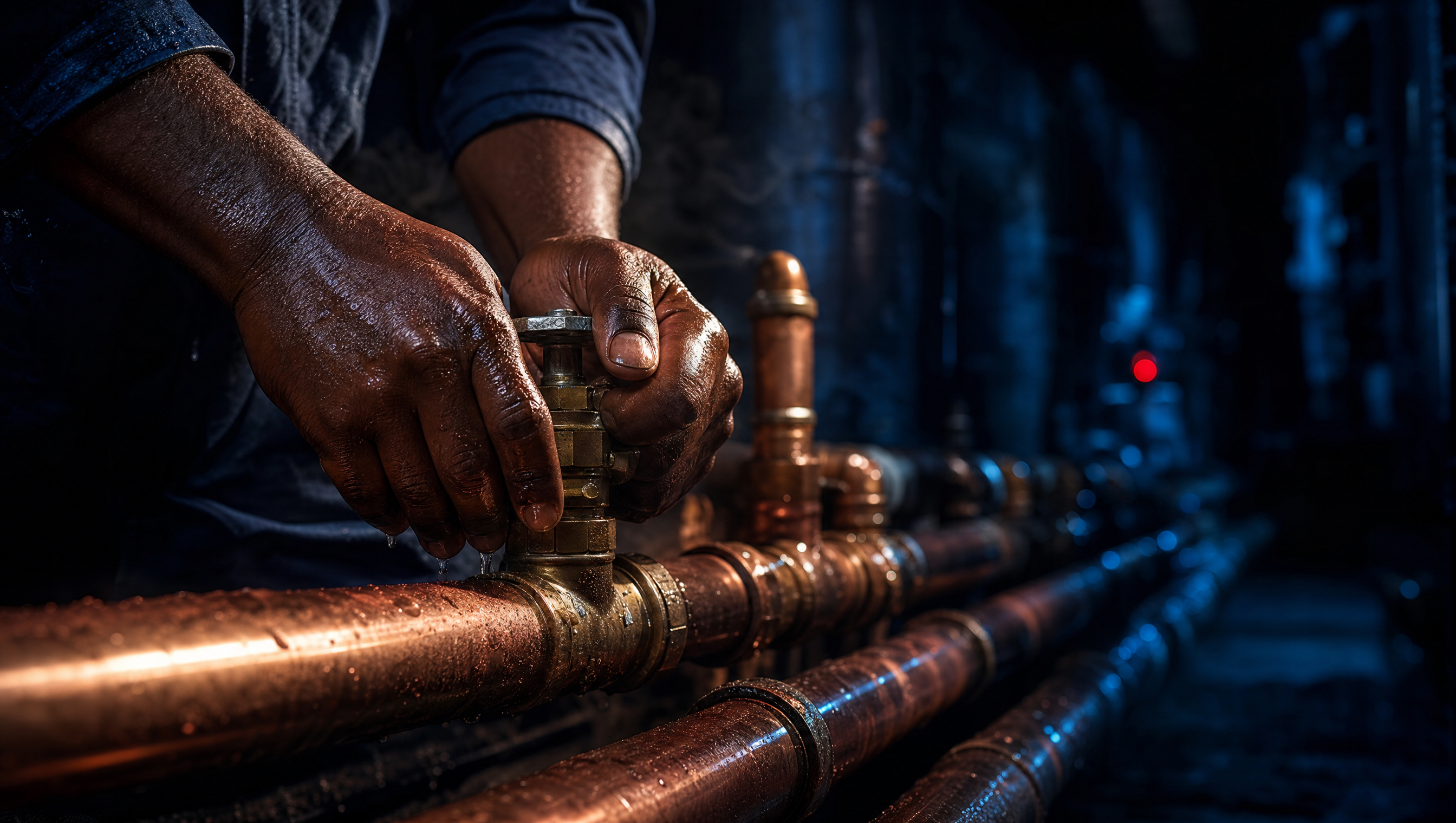 Watson's master plumber at work
